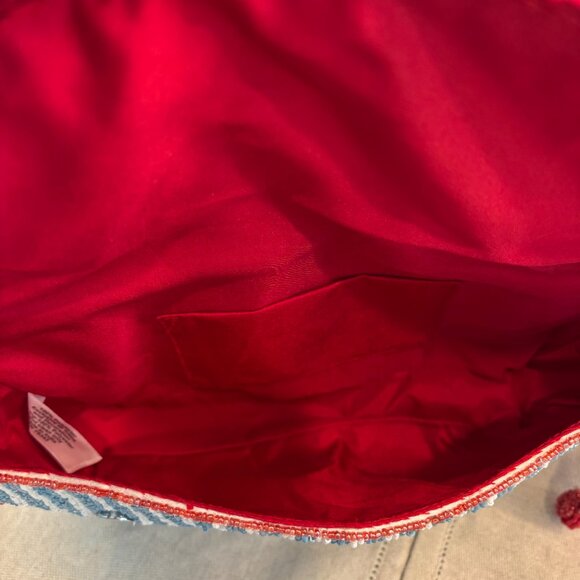 🦞Viral Beaded Red Lobster Shoulder Bag - with Lobster Charm - Made in India🦞 - Picture 6 of 12